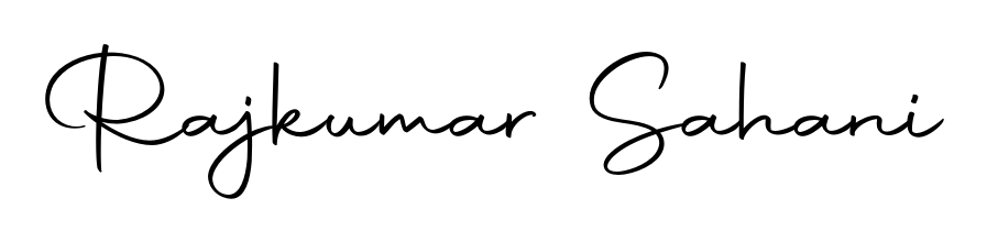 The Autography-DOLnW font transforms the name Rajkumar Sahani into an executive sign with sharp precision and distinguished character. Rajkumar Sahani signature style 10 images and pictures png