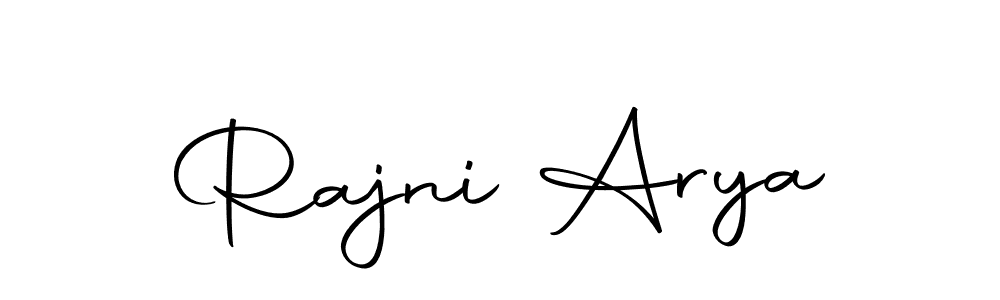 Design your own signature with our free online signature maker. With this signature software, you can create a handwritten (Autography-DOLnW) signature for name Rajni Arya. Rajni Arya signature style 10 images and pictures png