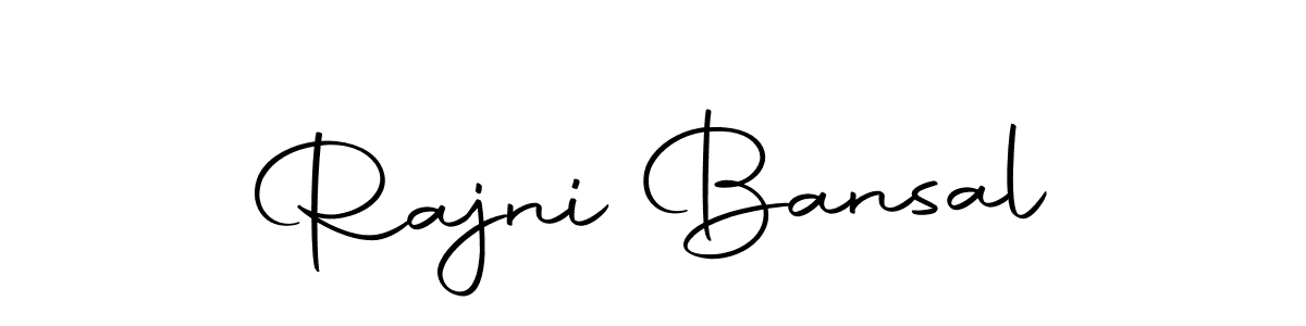 Create a beautiful signature design for name Rajni Bansal. With this signature (Autography-DOLnW) fonts, you can make a handwritten signature for free. Rajni Bansal signature style 10 images and pictures png