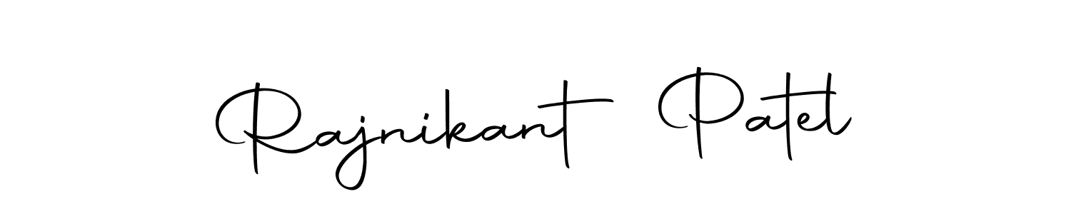 How to make Rajnikant Patel name signature. Use Autography-DOLnW style for creating short signs online. This is the latest handwritten sign. Rajnikant Patel signature style 10 images and pictures png