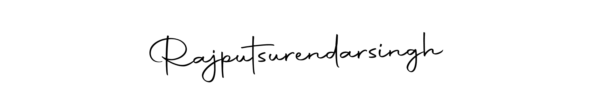 Design your own signature with our free online signature maker. With this signature software, you can create a handwritten (Autography-DOLnW) signature for name Rajputsurendarsingh. Rajputsurendarsingh signature style 10 images and pictures png