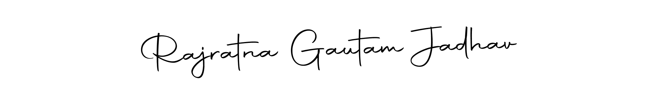 Autography-DOLnW is a professional signature style that is perfect for those who want to add a touch of class to their signature. It is also a great choice for those who want to make their signature more unique. Get Rajratna Gautam Jadhav name to fancy signature for free. Rajratna Gautam Jadhav signature style 10 images and pictures png