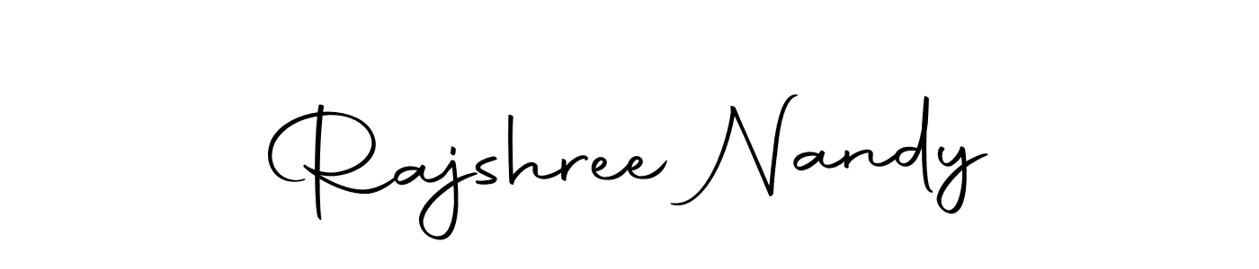 How to make Rajshree Nandy name signature. Use Autography-DOLnW style for creating short signs online. This is the latest handwritten sign. Rajshree Nandy signature style 10 images and pictures png