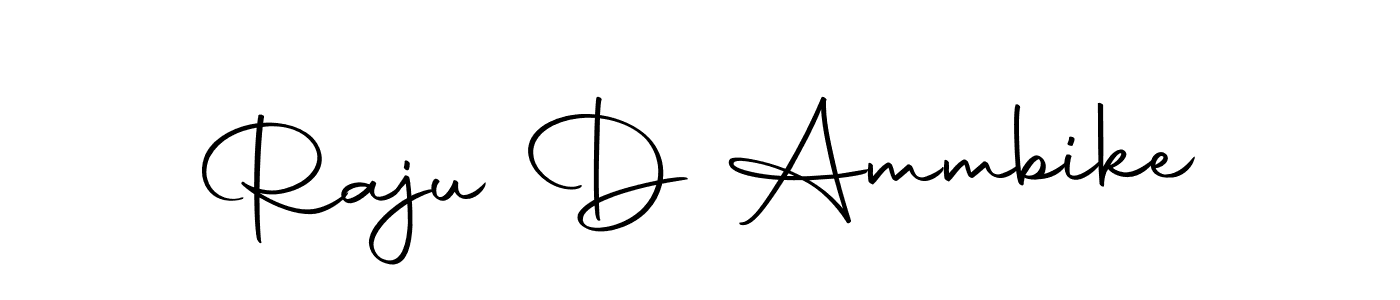 How to make Raju D Ammbike name signature. Use Autography-DOLnW style for creating short signs online. This is the latest handwritten sign. Raju D Ammbike signature style 10 images and pictures png