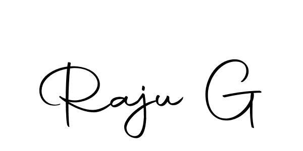 How to make Raju G name signature. Use Autography-DOLnW style for creating short signs online. This is the latest handwritten sign. Raju G signature style 10 images and pictures png