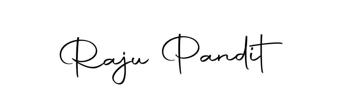 How to make Raju Pandit name signature. Use Autography-DOLnW style for creating short signs online. This is the latest handwritten sign. Raju Pandit signature style 10 images and pictures png