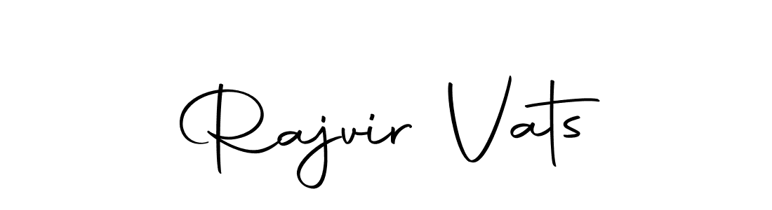 How to make Rajvir Vats name signature. Use Autography-DOLnW style for creating short signs online. This is the latest handwritten sign. Rajvir Vats signature style 10 images and pictures png