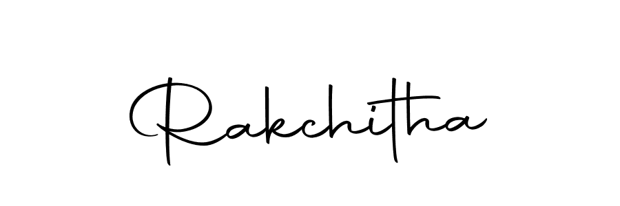 Design your own signature with our free online signature maker. With this signature software, you can create a handwritten (Autography-DOLnW) signature for name Rakchitha. Rakchitha signature style 10 images and pictures png