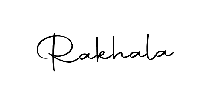 Use a signature maker to create a handwritten signature online. With this signature software, you can design (Autography-DOLnW) your own signature for name Rakhala. Rakhala signature style 10 images and pictures png