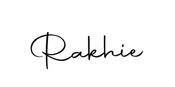 Rakhie stylish signature style. Best Handwritten Sign (Autography-DOLnW) for my name. Handwritten Signature Collection Ideas for my name Rakhie. Rakhie signature style 10 images and pictures png
