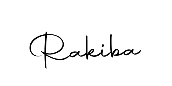 Design your own signature with our free online signature maker. With this signature software, you can create a handwritten (Autography-DOLnW) signature for name Rakiba. Rakiba signature style 10 images and pictures png