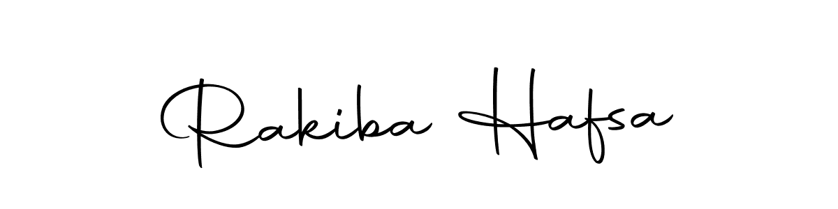 How to make Rakiba Hafsa name signature. Use Autography-DOLnW style for creating short signs online. This is the latest handwritten sign. Rakiba Hafsa signature style 10 images and pictures png
