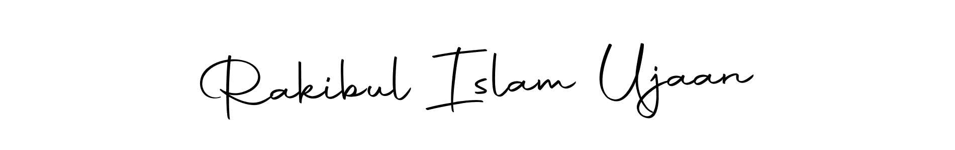 The best way (Autography-DOLnW) to make a short signature is to pick only two or three words in your name. The name Rakibul Islam Ujaan include a total of six letters. For converting this name. Rakibul Islam Ujaan signature style 10 images and pictures png