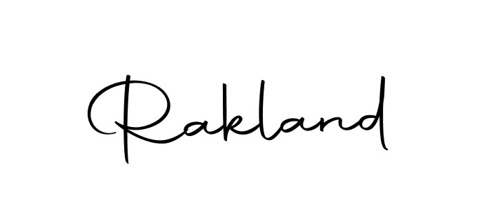 Design your own signature with our free online signature maker. With this signature software, you can create a handwritten (Autography-DOLnW) signature for name Rakland. Rakland signature style 10 images and pictures png