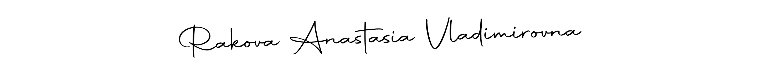 Design your own signature with our free online signature maker. With this signature software, you can create a handwritten (Autography-DOLnW) signature for name Rakova Anastasia Vladimirovna. Rakova Anastasia Vladimirovna signature style 10 images and pictures png