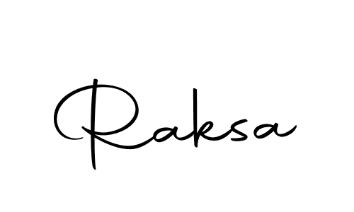 Use a signature maker to create a handwritten signature online. With this signature software, you can design (Autography-DOLnW) your own signature for name Raksa. Raksa signature style 10 images and pictures png