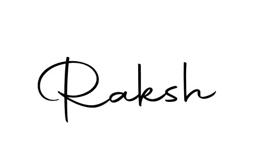 How to make Raksh signature? Autography-DOLnW is a professional autograph style. Create handwritten signature for Raksh name. Raksh signature style 10 images and pictures png