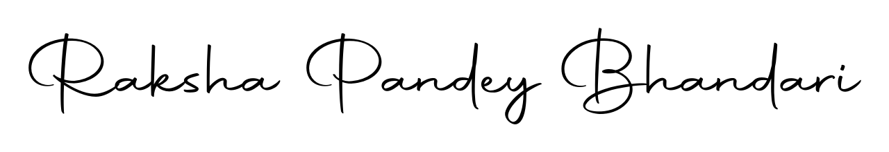 Raksha Pandey Bhandari stylish signature style. Best Handwritten Sign (Autography-DOLnW) for my name. Handwritten Signature Collection Ideas for my name Raksha Pandey Bhandari. Raksha Pandey Bhandari signature style 10 images and pictures png