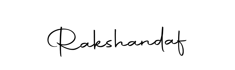 Use a signature maker to create a handwritten signature online. With this signature software, you can design (Autography-DOLnW) your own signature for name Rakshandaf. Rakshandaf signature style 10 images and pictures png