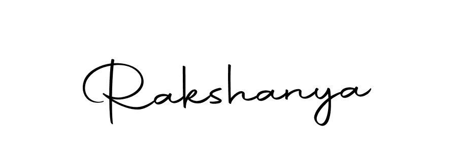 Use a signature maker to create a handwritten signature online. With this signature software, you can design (Autography-DOLnW) your own signature for name Rakshanya. Rakshanya signature style 10 images and pictures png