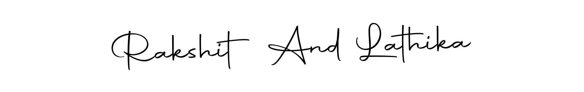 The best way (Autography-DOLnW) to make a short signature is to pick only two or three words in your name. The name Rakshit And Lathika include a total of six letters. For converting this name. Rakshit And Lathika signature style 10 images and pictures png