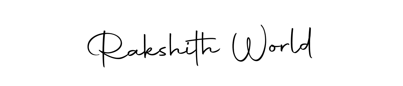 Similarly Autography-DOLnW is the best handwritten signature design. Signature creator online .You can use it as an online autograph creator for name Rakshith World. Rakshith World signature style 10 images and pictures png