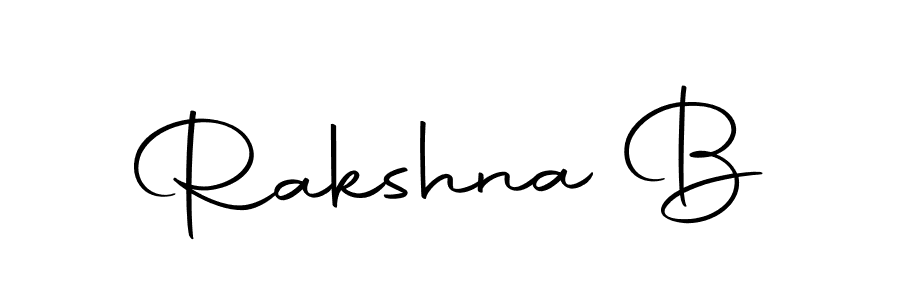 How to make Rakshna B signature? Autography-DOLnW is a professional autograph style. Create handwritten signature for Rakshna B name. Rakshna B signature style 10 images and pictures png