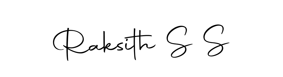 Similarly Autography-DOLnW is the best handwritten signature design. Signature creator online .You can use it as an online autograph creator for name Raksith S S. Raksith S S signature style 10 images and pictures png