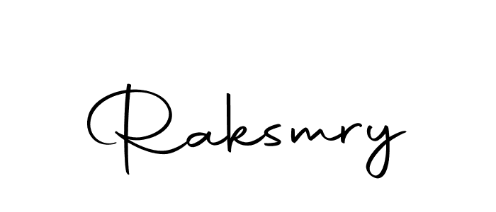 How to make Raksmry name signature. Use Autography-DOLnW style for creating short signs online. This is the latest handwritten sign. Raksmry signature style 10 images and pictures png