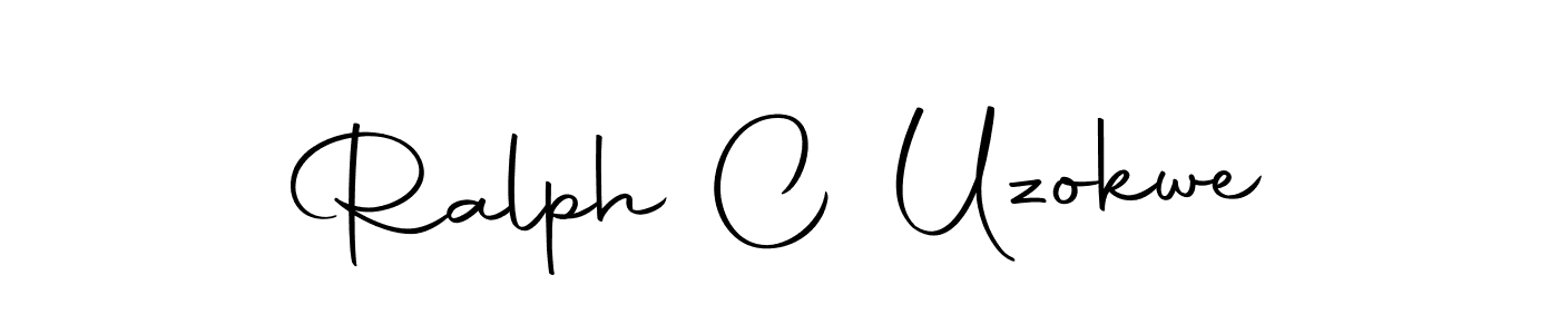 Design your own signature with our free online signature maker. With this signature software, you can create a handwritten (Autography-DOLnW) signature for name Ralph C Uzokwe. Ralph C Uzokwe signature style 10 images and pictures png