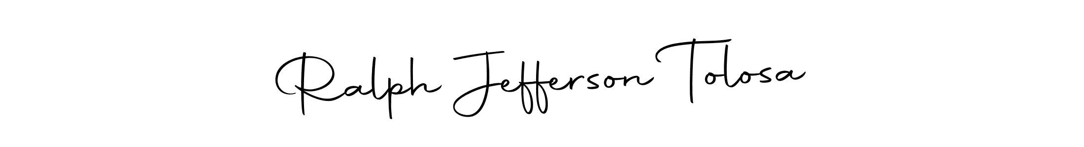 You should practise on your own different ways (Autography-DOLnW) to write your name (Ralph Jefferson Tolosa) in signature. don't let someone else do it for you. Ralph Jefferson Tolosa signature style 10 images and pictures png