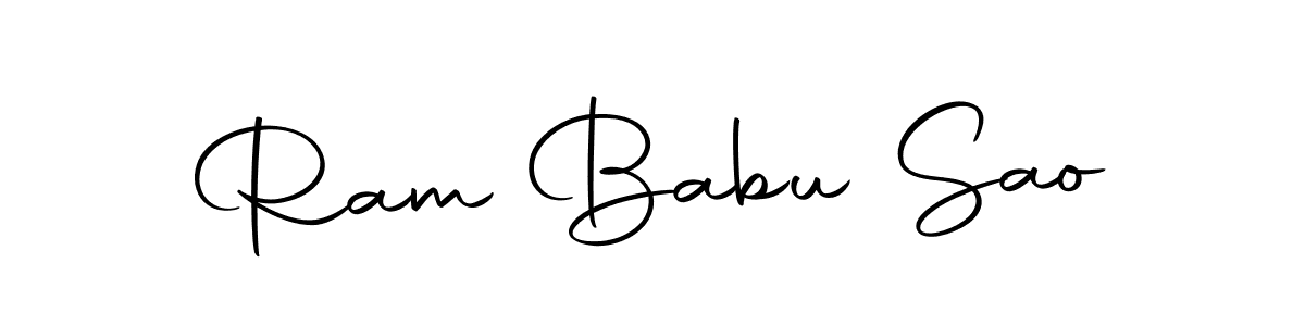 How to make Ram Babu Sao name signature. Use Autography-DOLnW style for creating short signs online. This is the latest handwritten sign. Ram Babu Sao signature style 10 images and pictures png