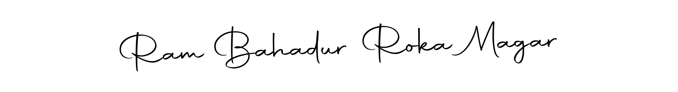 How to make Ram Bahadur Roka Magar name signature. Use Autography-DOLnW style for creating short signs online. This is the latest handwritten sign. Ram Bahadur Roka Magar signature style 10 images and pictures png
