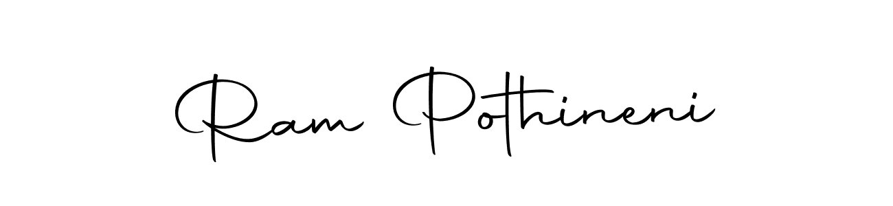 How to make Ram Pothineni name signature. Use Autography-DOLnW style for creating short signs online. This is the latest handwritten sign. Ram Pothineni signature style 10 images and pictures png