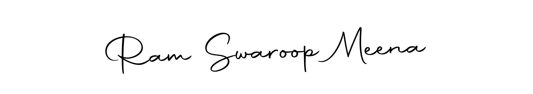 How to make Ram Swaroop Meena name signature. Use Autography-DOLnW style for creating short signs online. This is the latest handwritten sign. Ram Swaroop Meena signature style 10 images and pictures png