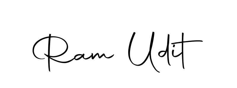 How to make Ram Udit name signature. Use Autography-DOLnW style for creating short signs online. This is the latest handwritten sign. Ram Udit signature style 10 images and pictures png