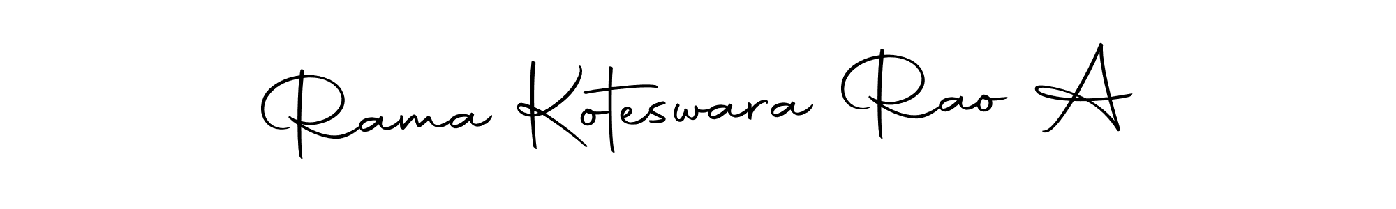 Make a beautiful signature design for name Rama Koteswara Rao A. With this signature (Autography-DOLnW) style, you can create a handwritten signature for free. Rama Koteswara Rao A signature style 10 images and pictures png