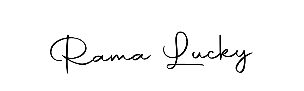 if you are searching for the best signature style for your name Rama Lucky. so please give up your signature search. here we have designed multiple signature styles  using Autography-DOLnW. Rama Lucky signature style 10 images and pictures png