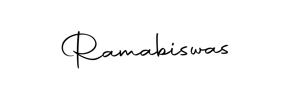 Design your own signature with our free online signature maker. With this signature software, you can create a handwritten (Autography-DOLnW) signature for name Ramabiswas. Ramabiswas signature style 10 images and pictures png