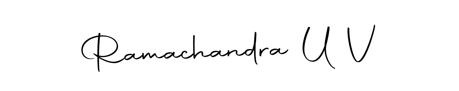 How to make Ramachandra U V name signature. Use Autography-DOLnW style for creating short signs online. This is the latest handwritten sign. Ramachandra U V signature style 10 images and pictures png