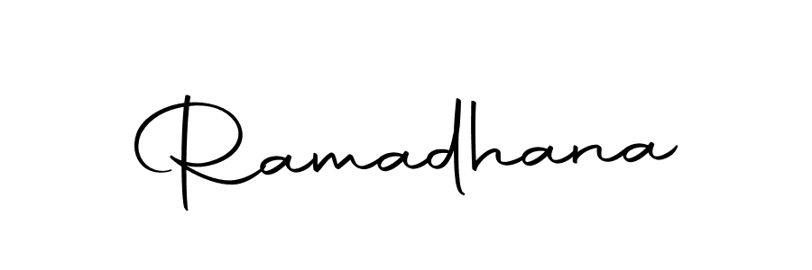 Design your own signature with our free online signature maker. With this signature software, you can create a handwritten (Autography-DOLnW) signature for name Ramadhana. Ramadhana signature style 10 images and pictures png