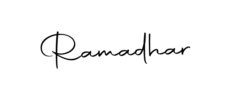 Design your own signature with our free online signature maker. With this signature software, you can create a handwritten (Autography-DOLnW) signature for name Ramadhar. Ramadhar signature style 10 images and pictures png