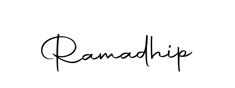 Design your own signature with our free online signature maker. With this signature software, you can create a handwritten (Autography-DOLnW) signature for name Ramadhip. Ramadhip signature style 10 images and pictures png