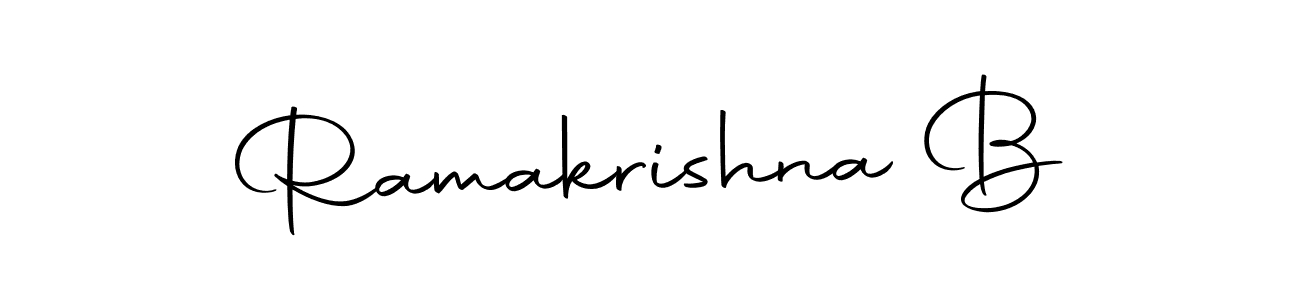 Create a beautiful signature design for name Ramakrishna B. With this signature (Autography-DOLnW) fonts, you can make a handwritten signature for free. Ramakrishna B signature style 10 images and pictures png