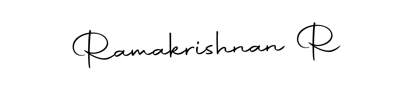 Create a beautiful signature design for name Ramakrishnan R. With this signature (Autography-DOLnW) fonts, you can make a handwritten signature for free. Ramakrishnan R signature style 10 images and pictures png