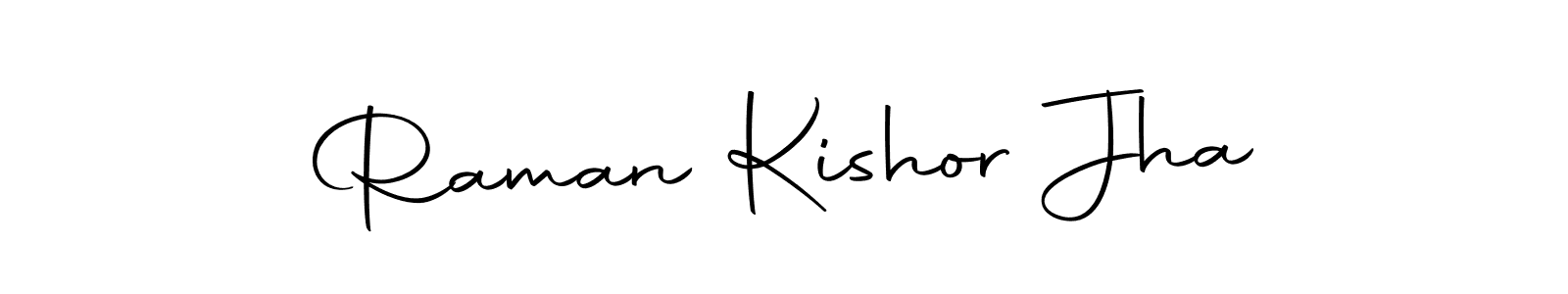 Design your own signature with our free online signature maker. With this signature software, you can create a handwritten (Autography-DOLnW) signature for name Raman Kishor Jha. Raman Kishor Jha signature style 10 images and pictures png