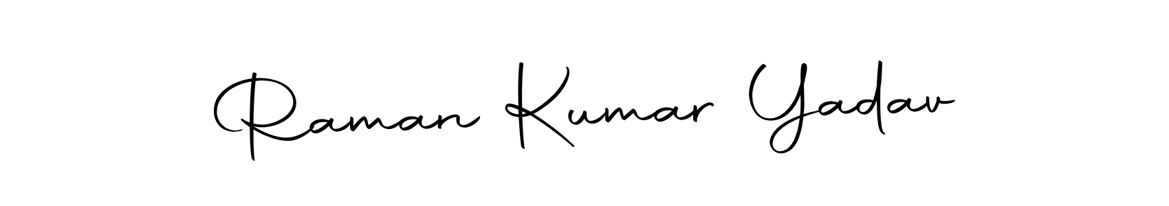 How to make Raman Kumar Yadav name signature. Use Autography-DOLnW style for creating short signs online. This is the latest handwritten sign. Raman Kumar Yadav signature style 10 images and pictures png