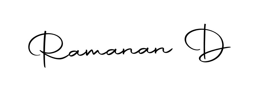 Use a signature maker to create a handwritten signature online. With this signature software, you can design (Autography-DOLnW) your own signature for name Ramanan D. Ramanan D signature style 10 images and pictures png