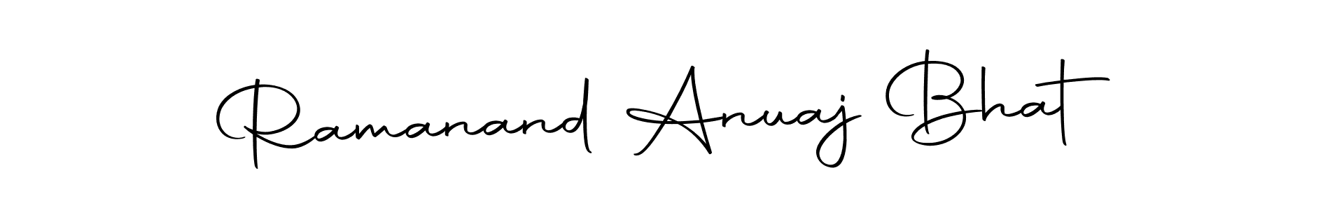 How to make Ramanand Anuaj Bhat name signature. Use Autography-DOLnW style for creating short signs online. This is the latest handwritten sign. Ramanand Anuaj Bhat signature style 10 images and pictures png