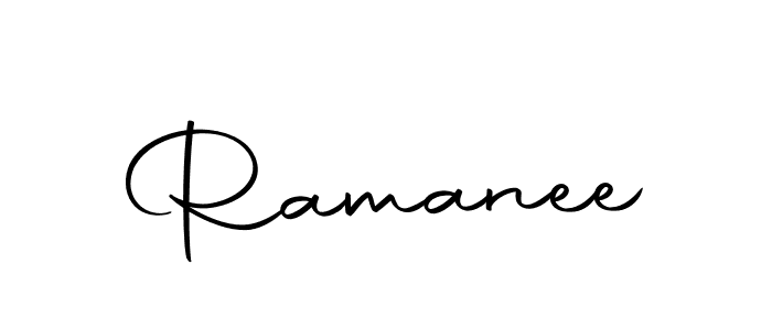 Design your own signature with our free online signature maker. With this signature software, you can create a handwritten (Autography-DOLnW) signature for name Ramanee. Ramanee signature style 10 images and pictures png